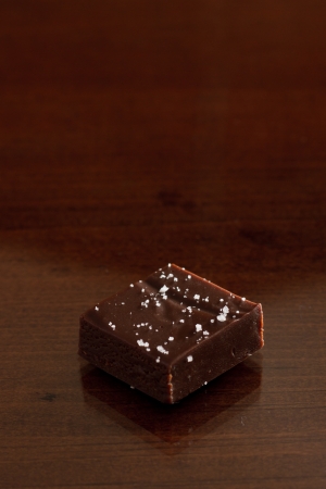 bite size sea salted caramel on a tableの写真素材