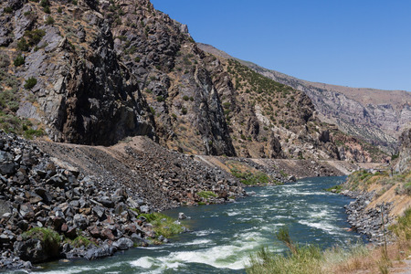 part of the bighorn or wind river canon in Wyomingの写真素材
