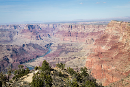 view of the Grand Canyon from the south entrance viewpointの写真素材