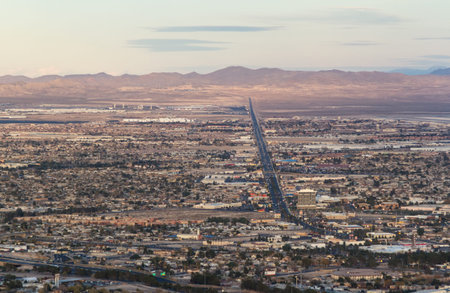 Las Vegas Nevada - December 14 : Aerial view of residencial North Las Vegas, December 14 2014 in North Las Vegas, Nevadaのeditorial素材