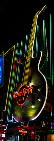 Las Vegas Nevada - December 18 : close up of the Hard Rock Cafe sign on the strip, December 18 2014 in Las Vegas, Nevadaのeditorial素材
