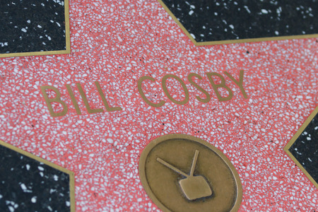 Hollywood, California - February 08 : Bill Cosby's star in the Hollywood walk of fame, February 08 2015 in Hollywood, California.のeditorial素材