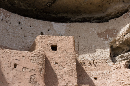 This ancient cliff dwelling in southern Arizona is one of the best preserved in North Americaの写真素材