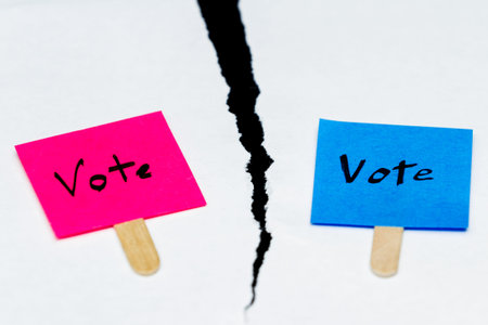 concept for election day, the vote separation between republicans and democrats