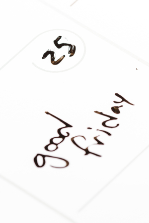 close up of the words good friday on a calendar for 2016の写真素材