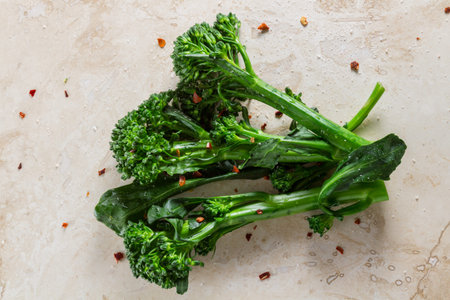 organic broccoli sautéed and seasoned with olive oil and red pepper flakes and sea salt