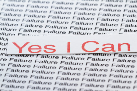 concept image using printed words and a play on focus with a shallow depth of field as a positive...
