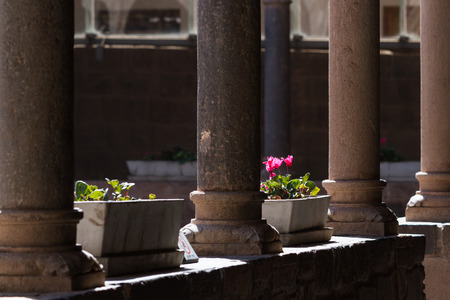 Cusco, Peru - May 14 : interior architecture and detail of the Templo de Santo Domingo in Cusco. May 14 2016, Cusco Peru.のeditorial素材