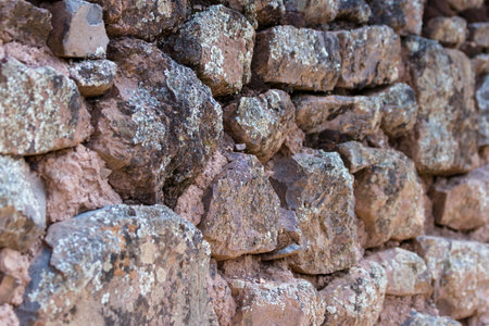 stone walls in Peru with tool marks and uneven surfaces
