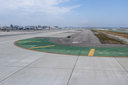 Los Angeles, California- June 28: Airplanes in LAX international Airport. June 28 2016, Los Angeles, California.のeditorial素材