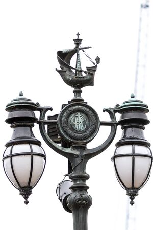 London  - September 06 2019: Close up of the Maritime themed lamp posts near Buckingham Palace, London September 06,  2019のeditorial素材