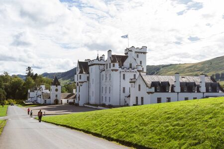 Perthshire Scotland  - September 10 2019: Beautiful Blair Castle in sunny conditions in the Scottish Highlands, UK September 10,  2019のeditorial素材