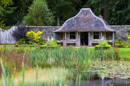 Pitlochry Scotland  - September 12 2019: McGregor's Folly inside of Hercules Garden at Blair Castle in the Scottish Highlands, Perthshire UK September 12,  2019のeditorial素材