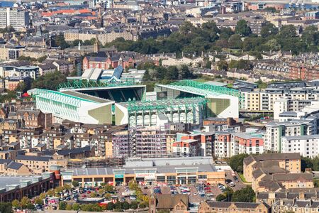 Edinburgh Scotland  - September 13 2019: Amazing views of the city and landscape from the hills in Holyrood Park, Edinburgh UK September 13,  2019のeditorial素材