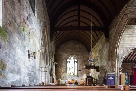 Culross, Scotland  - September 16 2019: Interior view  of the Culross Abbey, Fife, UK September 16,  2019のeditorial素材