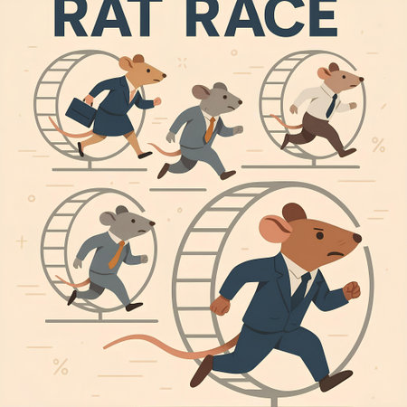 Rat race. Vector illustration in flat design style. Rat race.の素材