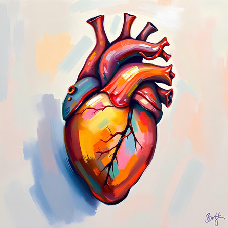 Human heart in watercolor style. Hand drawn illustration. Vector.の素材