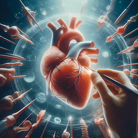 Human heart in x-ray. 3d rendering medical background.の素材