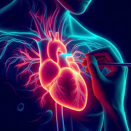 Human Heart Anatomy For Medical Concept. 3D Illustration.の素材