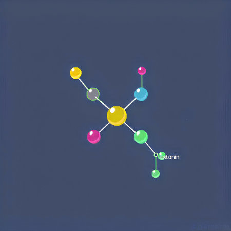 Molecular structure on blue background. Vector illustration. Eps 10の素材