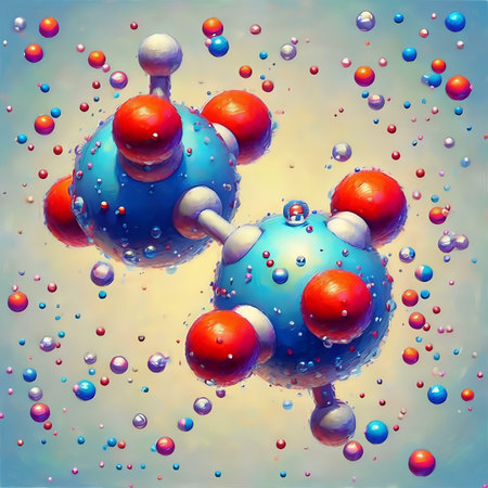 3d illustration of molecules, abstract background, 3d rendering.の素材