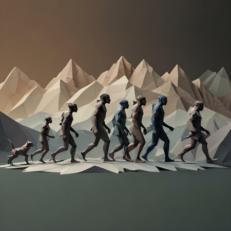 Group of business people walking on the mountain. 3D Renderingの素材