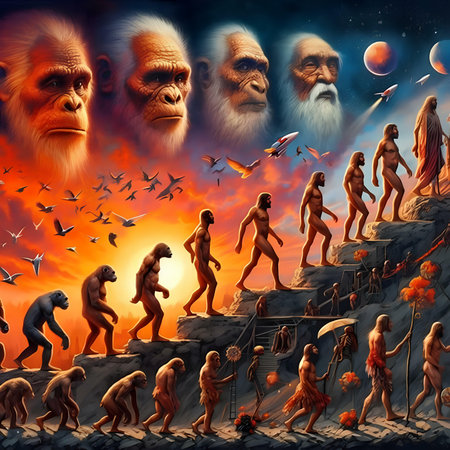 The evolution of the ancient civilization. The evolution of the ancient civilization.の素材