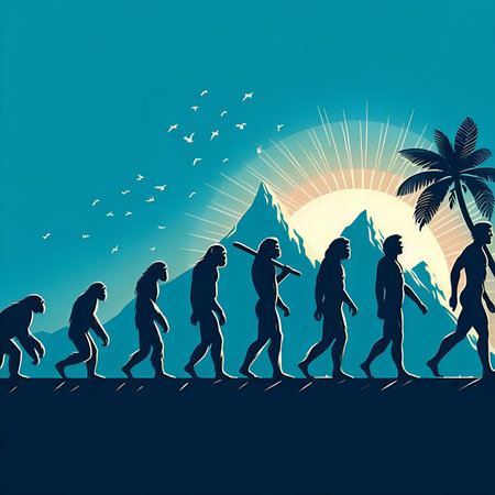 Silhouette of a group of people on the beach, vector illustrationの素材