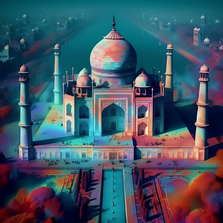 Taj Mahal, Agra, Uttar Pradesh, India.の素材