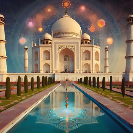 The Taj Mahal in Agra, Uttar Pradesh, India.の素材