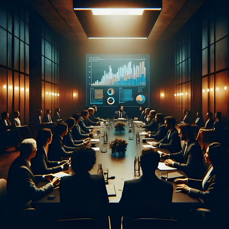 Group of business people in a conference room. 3D Renderingの素材