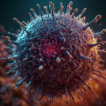 Virus, 2019-nCoV. Coronavirus, SARS-CoV-2, Middle East Respiratory Syndrome. 3D illustrationの素材