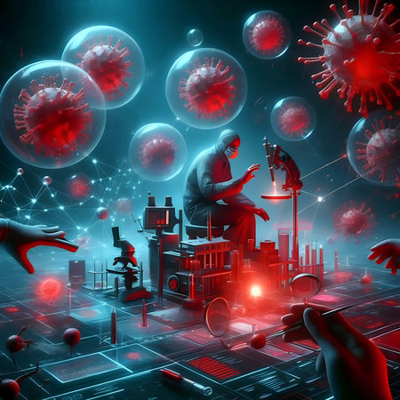 Covid-19 pandemic. Coronavirus outbreak conceptの素材