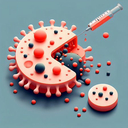 Syrinx and virus. 3d render. Conceptual illustration.の素材