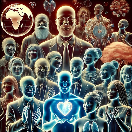 Large group of people in the form of a human heart. The concept of medicine and health.の素材