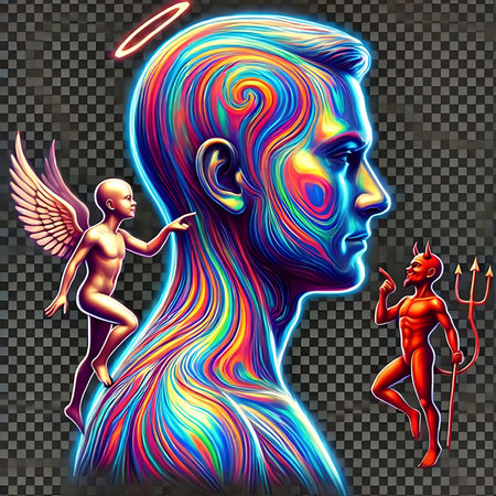 Zodiac sign Virgo. Beautiful girl and man. Vector illustration.の素材