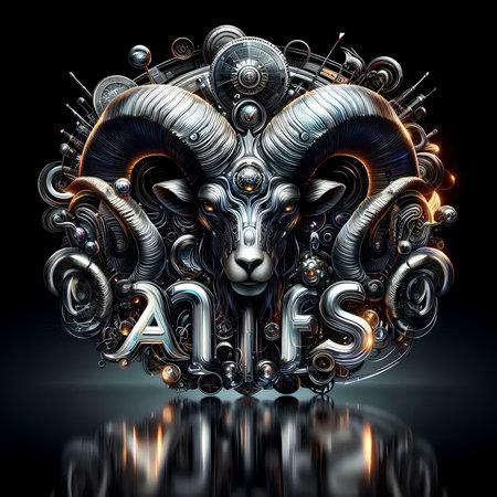 Zodiac sign Capricorn on black background. 3D renderingの素材