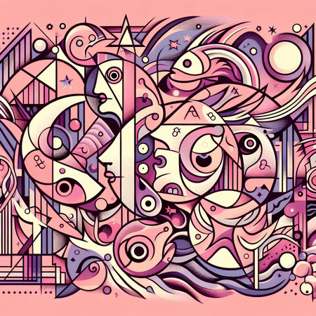 Cartoon colorful doodles hand drawn Halloween illustration. Funny vector background.の素材