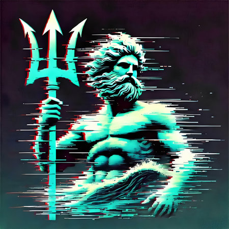 Sketch of a man with a beard and a sword.の素材