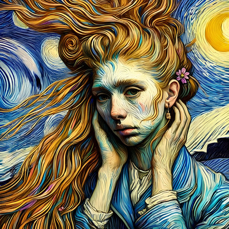 Zombie girl. Hand drawn illustration for Halloween. Colorful background.の素材