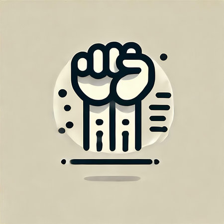 Fist icon. Flat design style. Vector illustration, EPS 10の素材