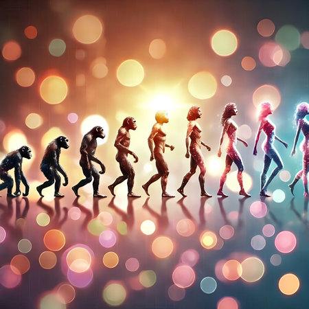 Silhouette of a group of people running together as a team.の素材