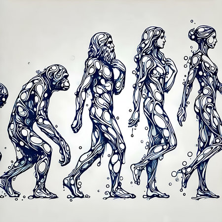 Abstract man and woman. Hand drawn vector illustration in sketch style.の素材