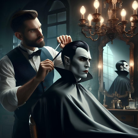 Portrait of a handsome man in a luxurious interior. Beauty, fashion.の素材