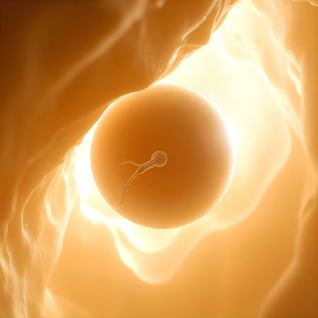 3d rendered medically accurate illustration of an egg cell in a human fetusの素材