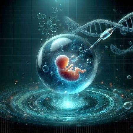 Digital illustration of sperm in color background 3D renderingの素材