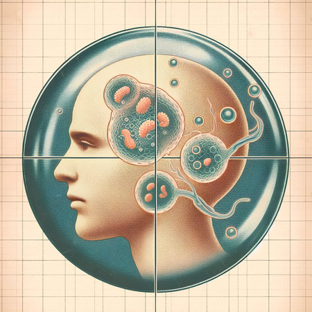 Viruses in the head of a woman. Medical illustration.の素材