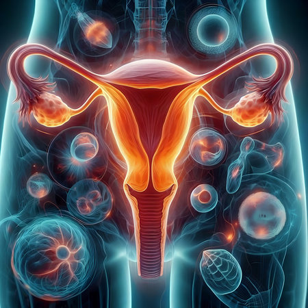 Human Uterus Anatomy For Medical Concept 3D Illustrationの素材