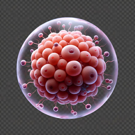 Human blood cell in the form of a sphere. 3d illustrationの素材