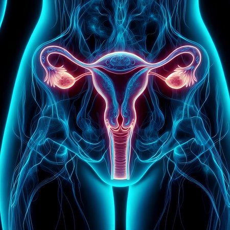 Female Reproductive System Anatomy For Medical Concept 3D Illustrationの素材